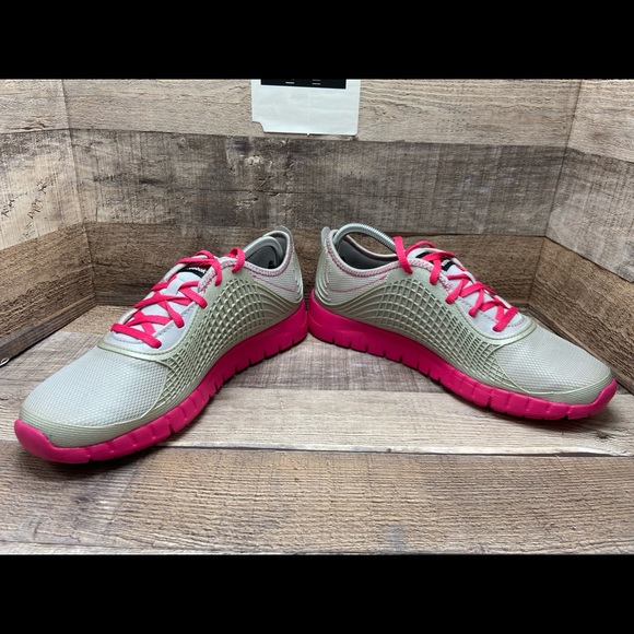 Reebok 023501 114 Low Top Nanoweb ZRated Gray Pink Sneakers Women Sz 10 Preowned - Picture 9 of 11